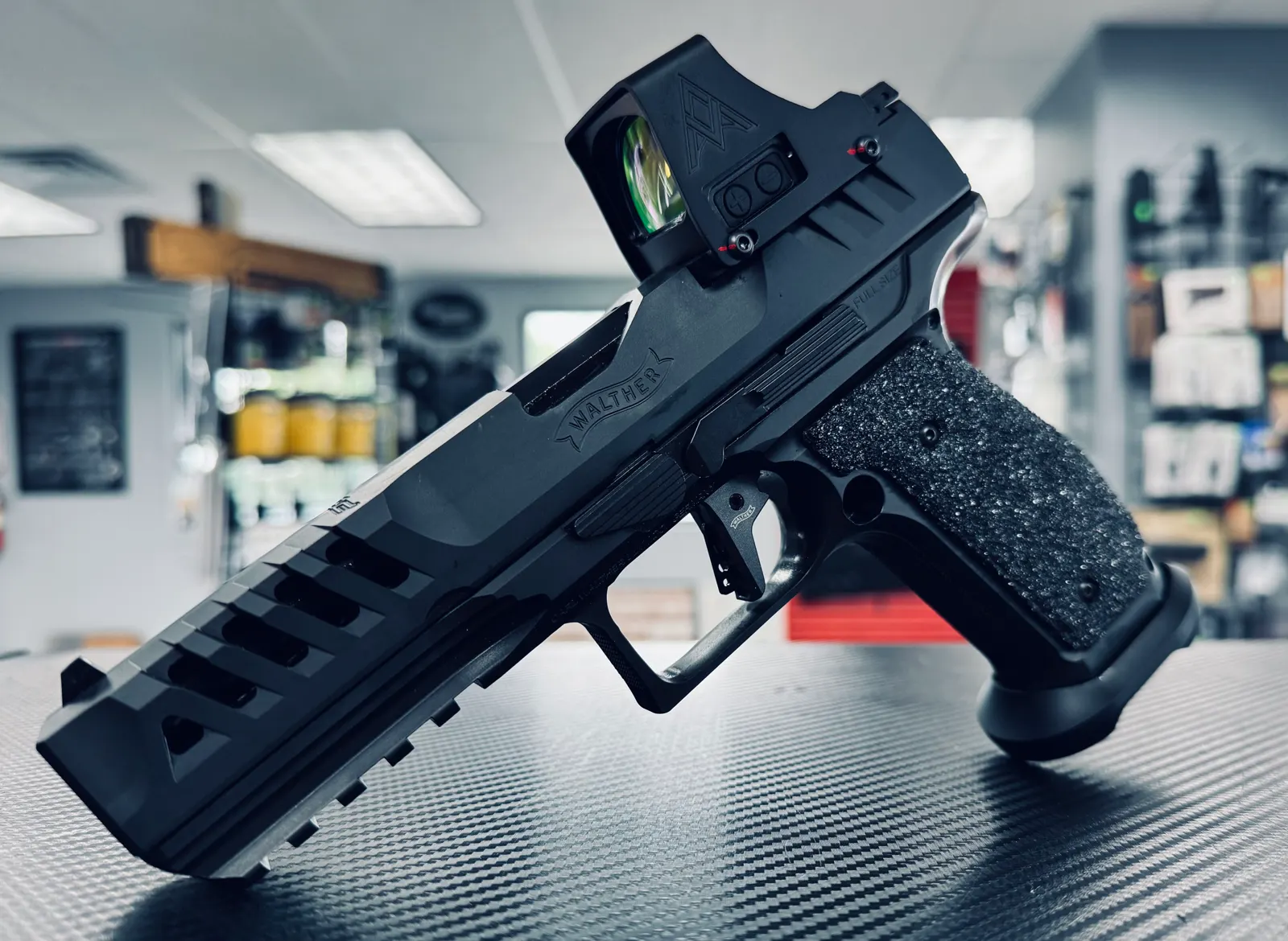 Pistol with optic cut and red dot
